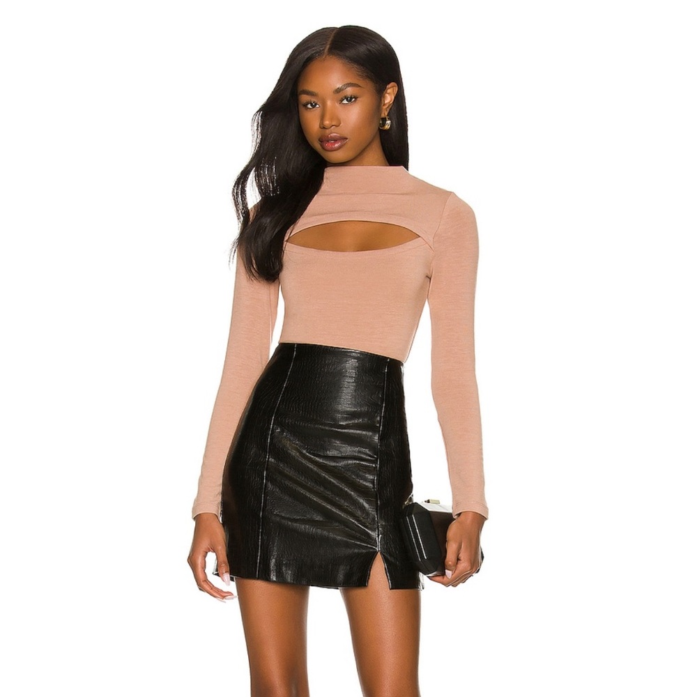 ASTR the label Audrey faux leather skirt